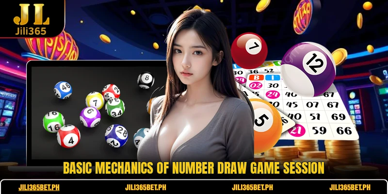 Basic mechanics of Number Draw Game session