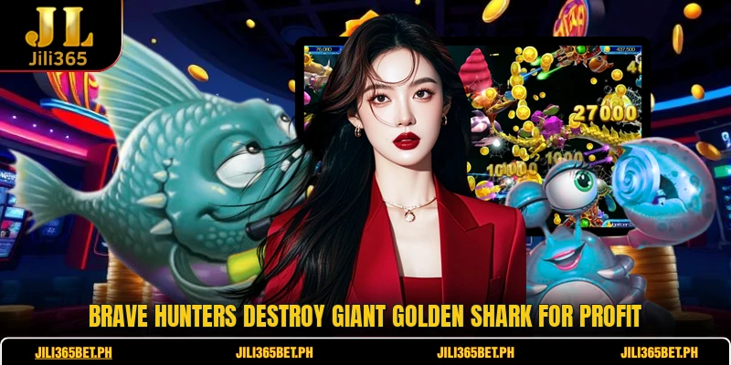Brave hunters destroy giant golden shark for profit