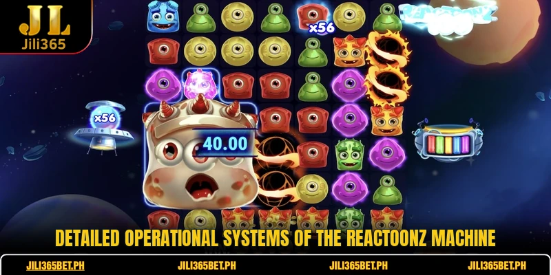 Detailed operational systems of the Reactoonz machine