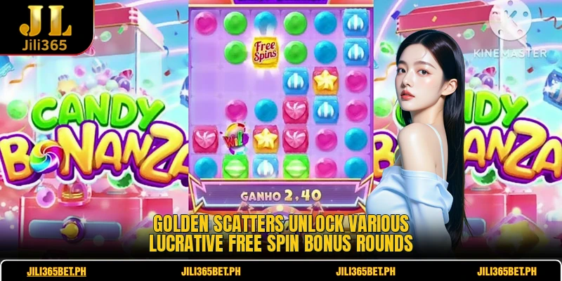 Golden scatters unlock various lucrative free spin bonus rounds