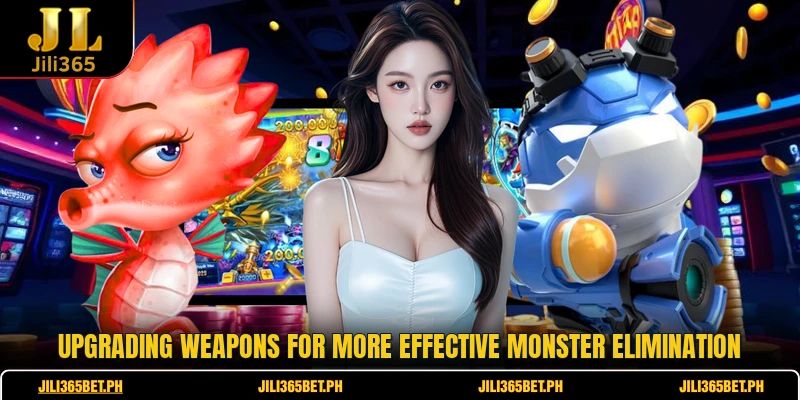 Upgrading weapons for more effective monster elimination